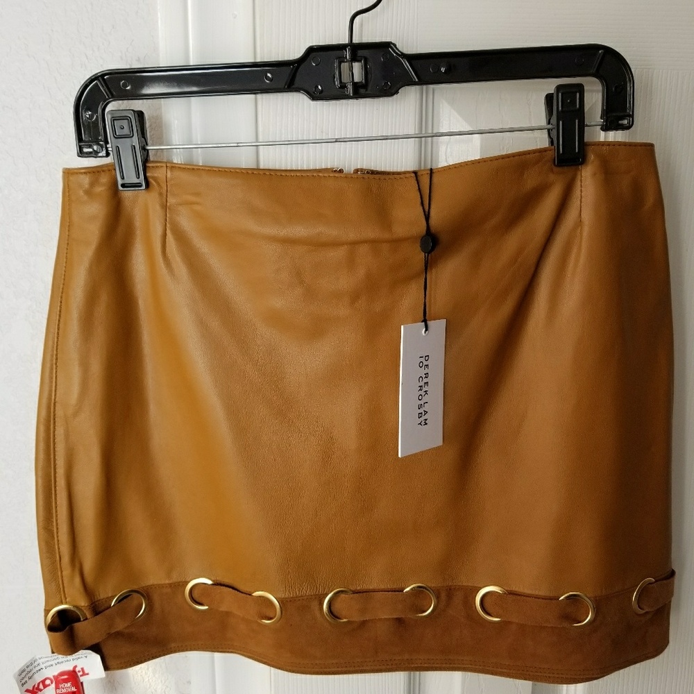 NWT Derek Lam 10 Crosby Leather Mini Skirt